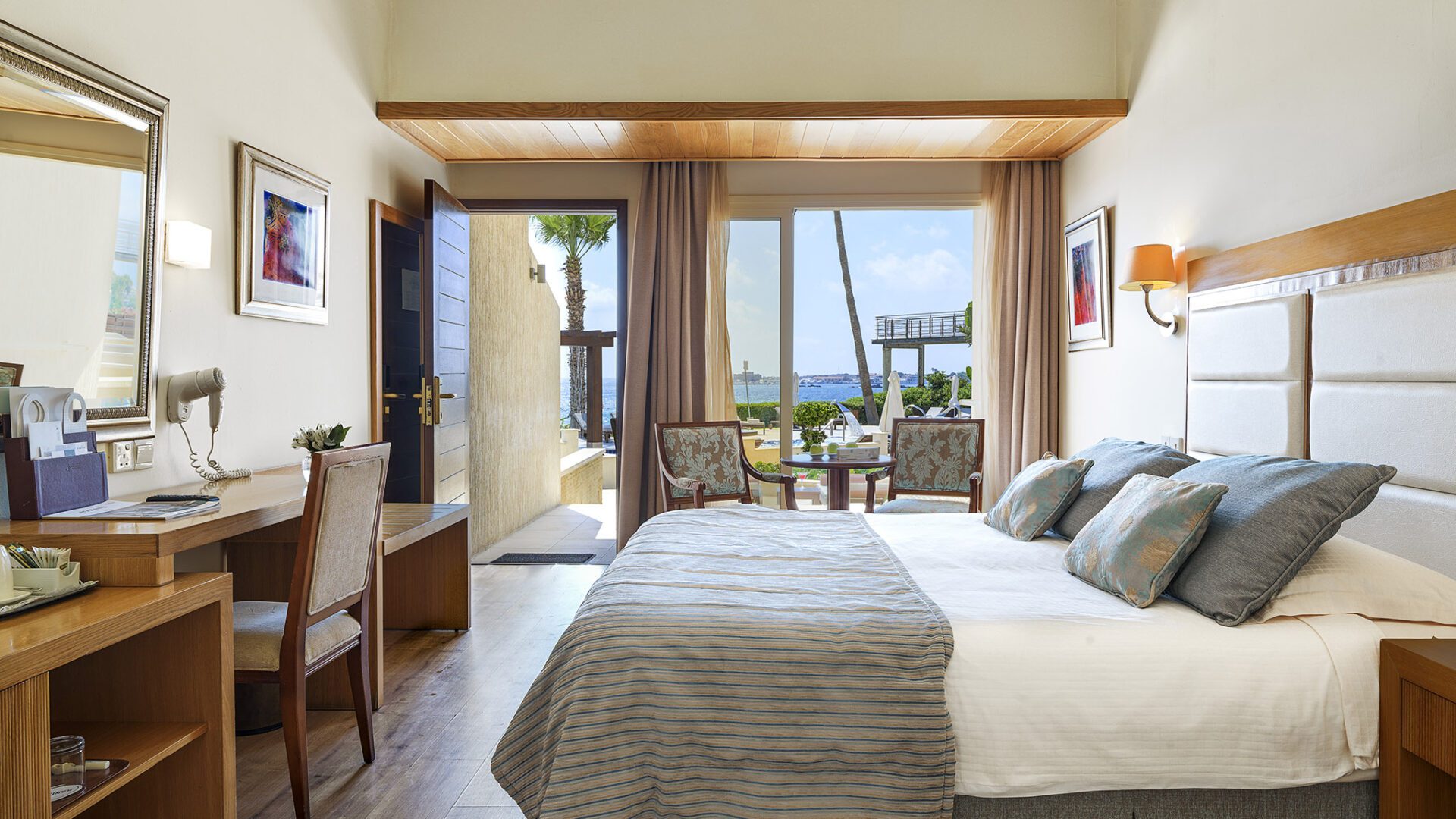 A Suite with private garden overlooking the mediterranean.